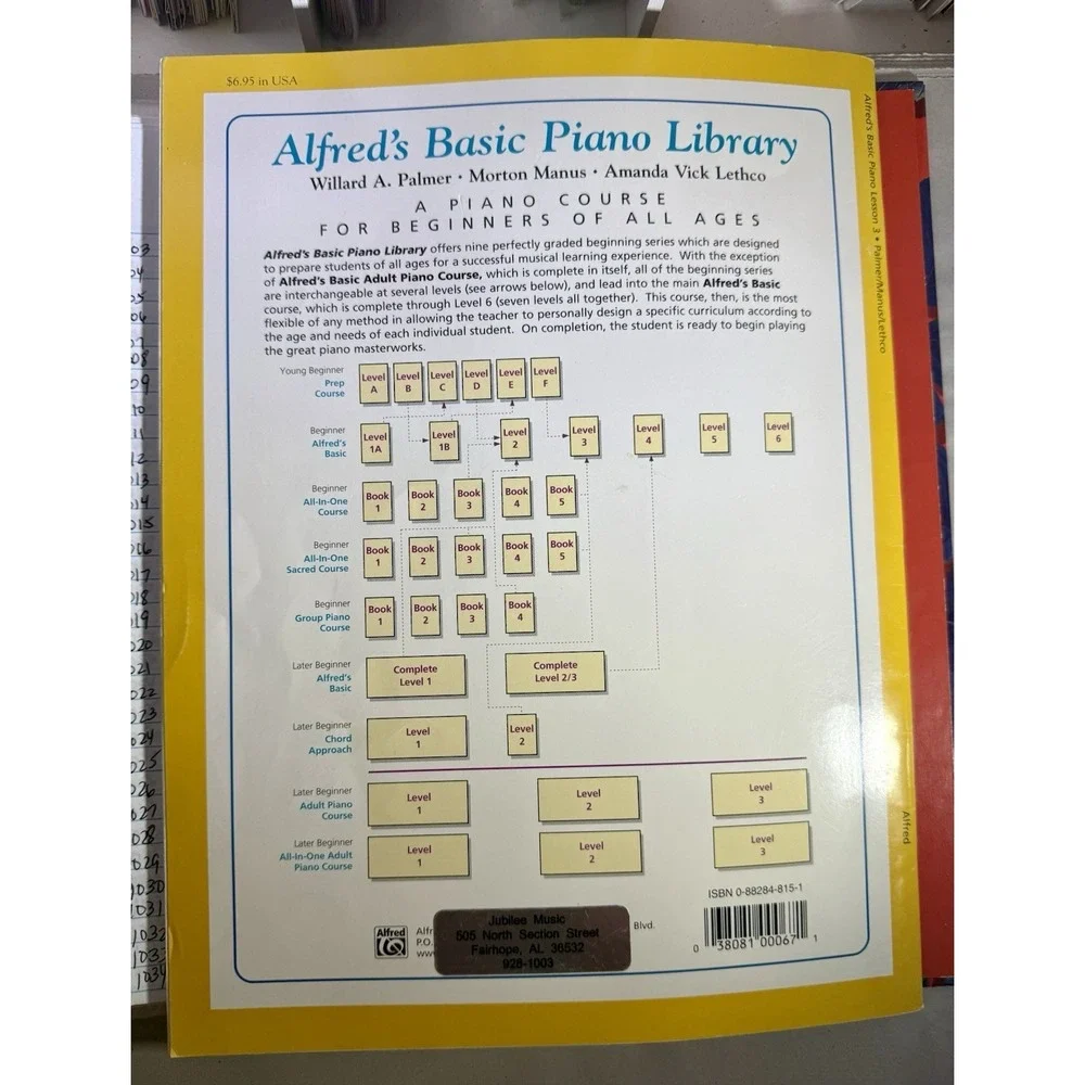 Alfred's‎ Basic Piano Level 3 Lesson Book Children's Piano Book